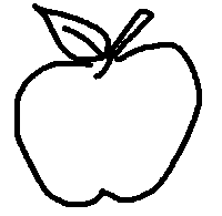 Malvorlage Apfel Ausmalbild